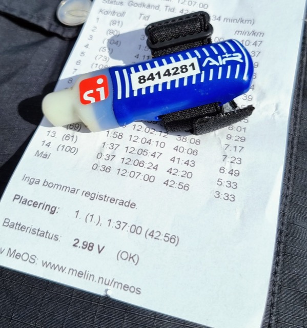 MeOS 3.8 kontrollerar SIAC batteristatus